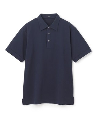 JOSEPH HOMME コンパクトサッカージャージー　ポロシャツ ネイビー系