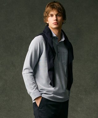 JOSEPH ABBOUD 【サスティナブル】オーガニックコットンダディ  ポロ ブルー系