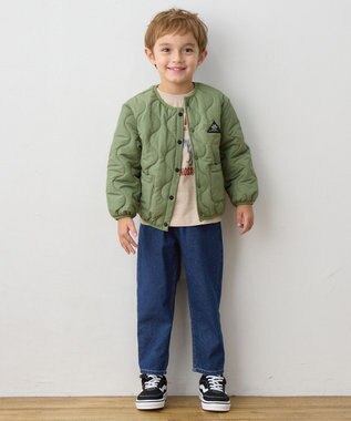 ANY KIDS 【洗濯機可能】中綿キルティング ジャケット カーキ
