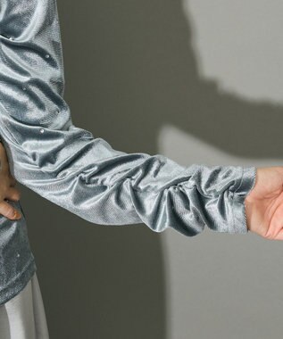 Green Parks ラインストーンハイネックトップス Blue