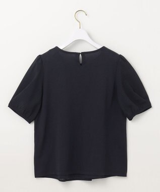 ANY SIS 【吸水速乾・UVケア・接触冷感】コンフォートジャージー ブラウス ネイビー