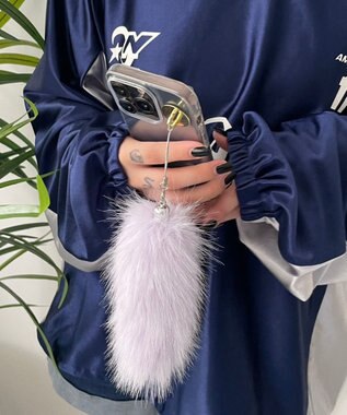 WEGO ミニファーしっぽキーホルダー パープル