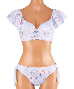 San-ai Resort（三愛水着楽園） 【SALE】軽い着け心地でしっかり盛れる【楽盛り水着】　ワイヤービキニ　7S・9M・11L【San-ai Resort（サンアイリゾート）】 ブルー