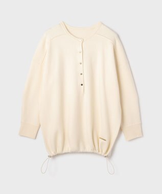 GRACE CONTINENTAL スウェットライクニットトップ ホワイト