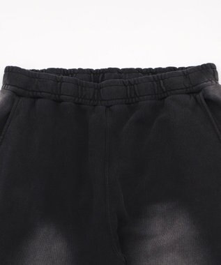 WEGO 【ウエストゴム/らくらくパンツ】アシッドウォッシュグラフィックスウェットパンツ ブラックその他