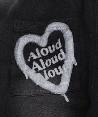 WEGO 【ウエストゴム/らくらくパンツ】アシッドウォッシュグラフィックスウェットパンツ ブラックその他