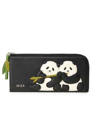 IBIZA アニマーダ　牛革　L字ファスナー長財布（パンダ）