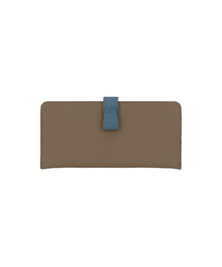 Atelier nuu 日本製 本革 バイカラーnoble スマートロングウォレット トープ×ブルー