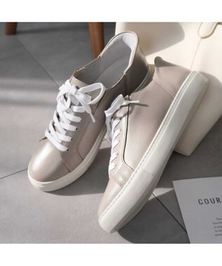 Pointer 本革スライドオンスニーカー ライトグレー