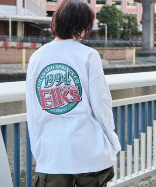 WEGO 【ユニセックス着用ITEM】サークルロゴBIG　T（LS） ライトグレー