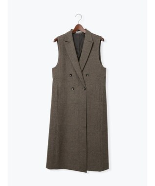 Te chichi 【泉 里香さん着用・Oggi.jp10/23掲載】ツイードロングジレ（セットアップ可） ブラウン