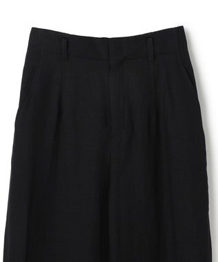 BEIGE， BERNARD / リネン混 ヘムタグ 2WAYパンツ Black