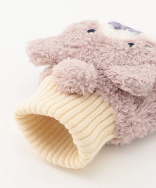 ANY KIDS アニマル ミトン グレー×ネコ