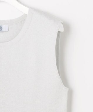 J.PRESS LADIES FINE COTTON SLEEVELESS タンクトップ シルバー系