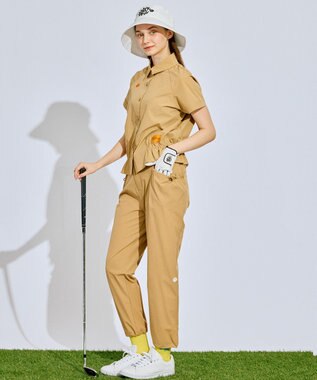 PW CIRCULUS 【WOMEN】ギャザリングシャツ  ゴルフウェア レディース ベージュ系