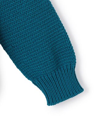 ICB 【洗える】リリヤーンバルキー Vネックニット ターコイズ系