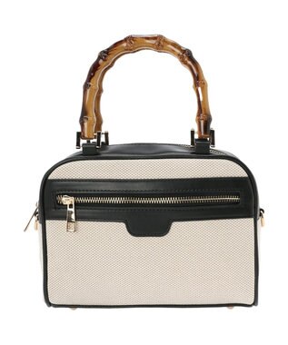 earth music&ecology バンブーテイストハンドルバッグ Beige