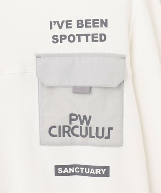 PW CIRCULUS 【MEN】ポケット 長袖 モックネック シャツ ホワイト系