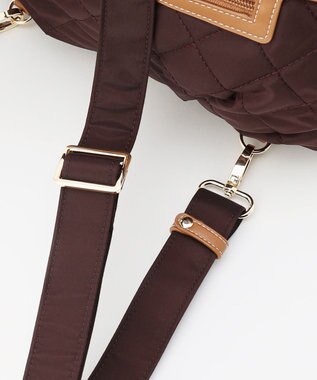 LA BAGAGERIE 撥水ナイロンキルティング3WAYリュック ワイン