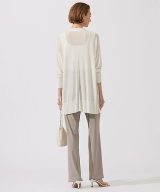 ICB 【洗える】 ドライシンセティックハイゲージ カーディガン オフホワイト系