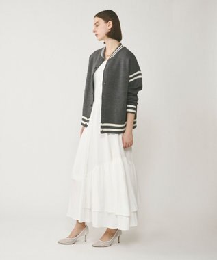 GRACE CONTINENTAL ニットスタジャン グレー