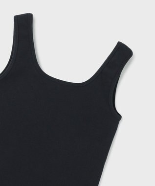 GRACE CONTINENTAL テレコリブトップ ブラック