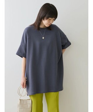 AMERICAN HOLIC ミニ裏毛ポンチョチュニック1 Charcoal Gray