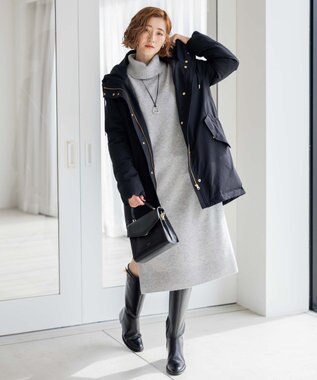 23区 スプリットレザーショルダー バッグ ブラック系