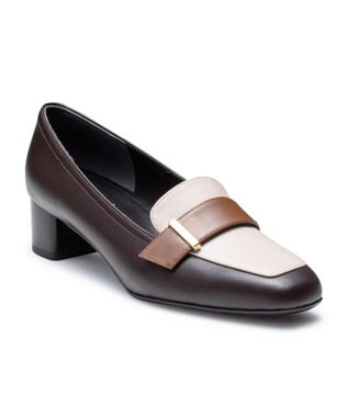 REGAL FOOT COMMUNITY 【リーガルレディース】F57R 晴雨兼用ヒールローファー パンプス ダークブラウンアイボリー