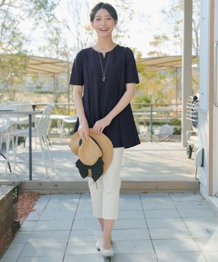 Tiaclasse 【おのののかさん着用 】「冷凛（ひやりん）」カノコバックフレアカットソー ネイビー