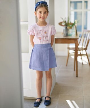 組曲 KIDS 【150-160cm】デニム ショートパンツ ブルー系