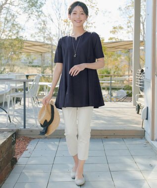 Tiaclasse 【おのののかさん着用 】「冷凛（ひやりん）」カノコバックフレアカットソー ネイビー