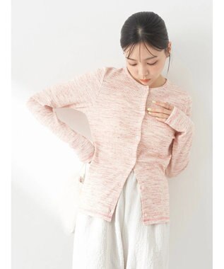 earth music&ecology メランジリブカーディガン Pink Mixture