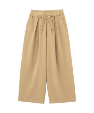AMERICAN HOLIC リボン付きタックワイドパンツ Beige