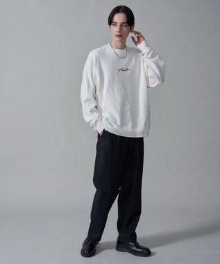 WEGO 【2点SET】アクセ付きワンポイントニットプルオーバー オフホワイト