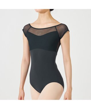 Chacott フレンチスリーブレオタード ボトルグリーン