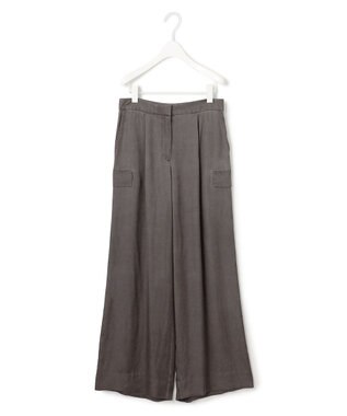 ICB L 【洗える】 キュプラピグメントクロス カーゴパンツ チャコール系