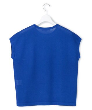 23区 シャイニーシアー ノースリーブ ニット ブルー系