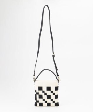 23区 メッシュ ショルダーバッグ ブラック×ホワイト