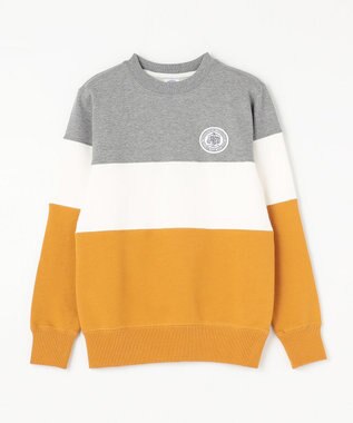 J.PRESS KIDS 【140-170cm】COMBI トリコロール トレーナー グレー×イエロー系