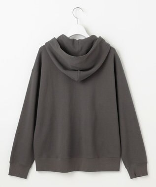 自由区 L クリアループバックジップ パーカー スレート