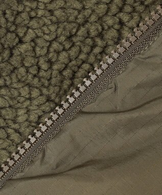 SHARE PARK LADIES 【LADIES】ボアフリースロングカーディガン オリーブ