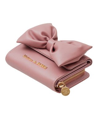 Maison de FLEUR ボリュームリボンウォレット Black