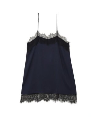 AMERICAN HOLIC レースサテンキャミワンピース Navy