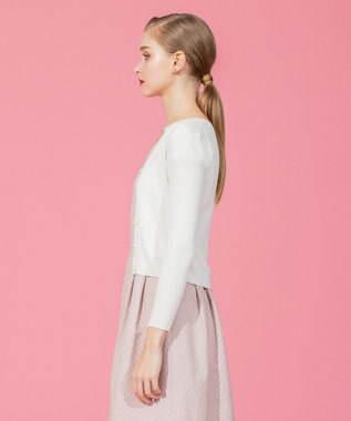 TOCCA 【洗える】SILK RIB CARDIGAN カーディガン アイボリー系