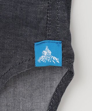 SHARE PARK LADIES 【UVカット・撥水・ストレッチ】イージーデニムノーカラーシャツ ネイビー系