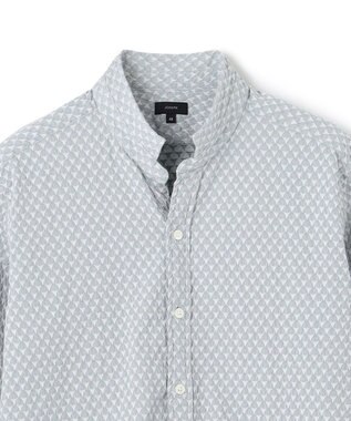 JOSEPH HOMME トライジャガードストレッチ　ウィングカラーシャツ ピーコックグリーン系