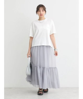 earth music&ecology Ｍｕｌｔｉｗａｙチュールスカート Light Gray