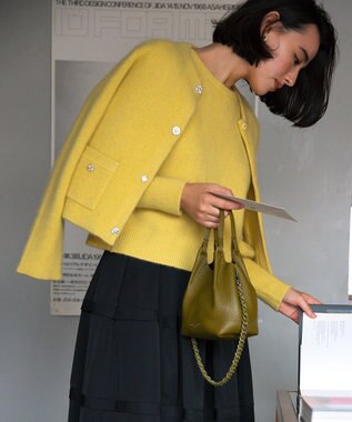  【手洗い可】フラッフィーファーニットジャケット