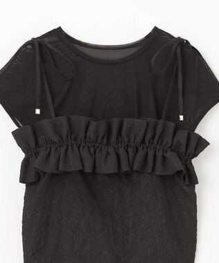 GRACE CONTINENTAL ビスチェチュールトップ ブラック